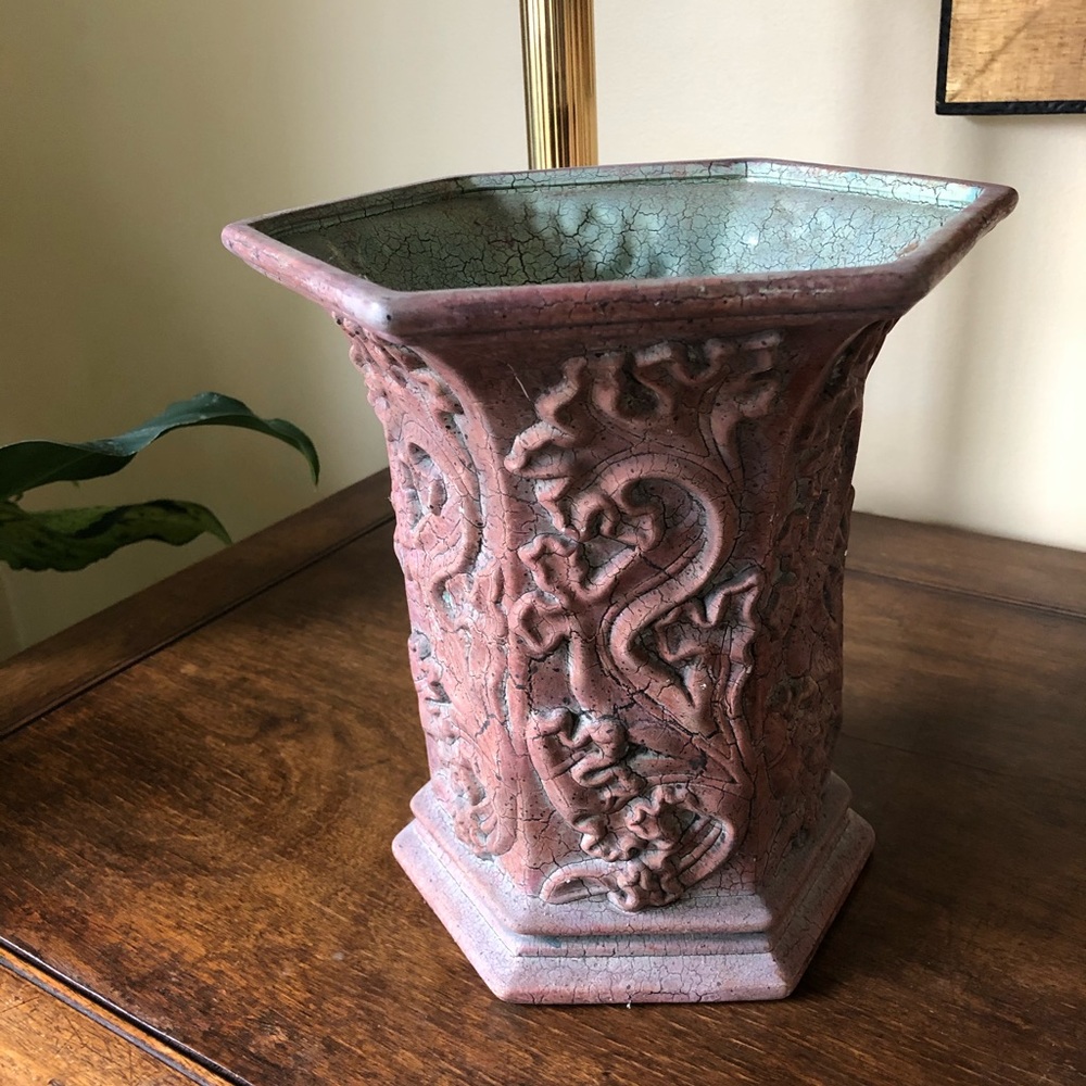 Ceramic textured vase.